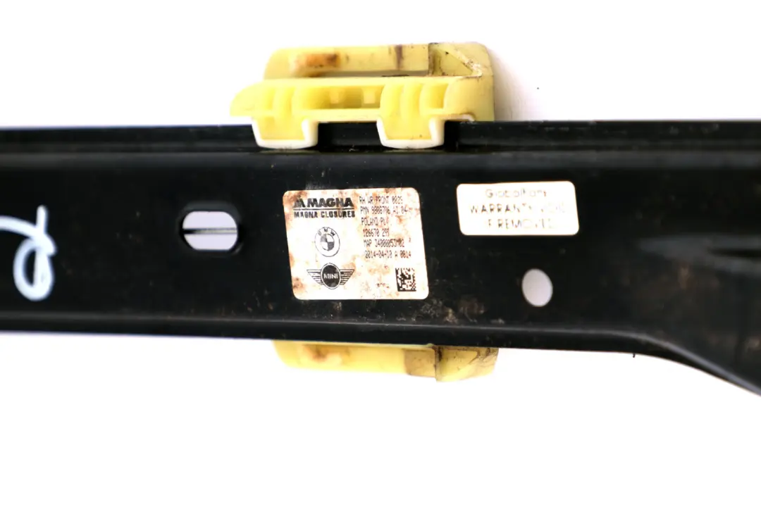 Mini Paceman R61 Front Right O/S Window Lifter Mechanism Motor Regulator - SKU 9808786 - Part number 9808786