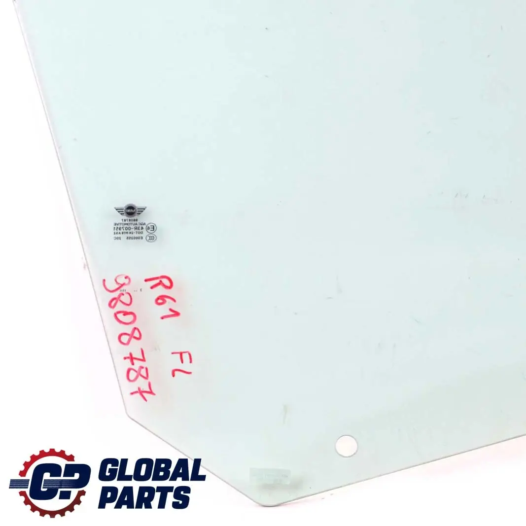 Mini Paceman R61 Vetro della porta del finestrino anteriore sinistro AS2 - SKU 9808787 - Numero di parte 9808787