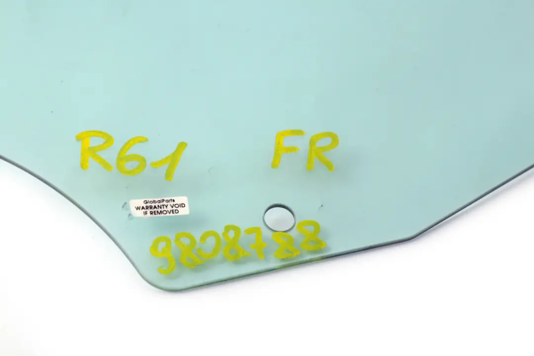 Front Right O/S Window Door Glass AS2 to Mini Paceman R61 with Part number 9808788 Mini Paceman R61 Front Right O/S Window Door Glass AS2 - SKU 9808788 - Part number 9808788