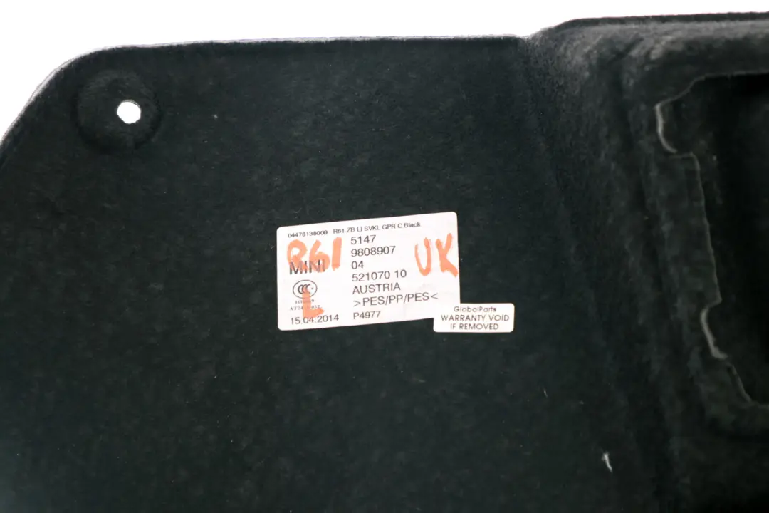 Verkleidung Gepäckraum Links für BMW MINI Paceman R61 mit Teilenummer 9808907 BMW MINI Paceman R61 Verkleidung Gepäckraum Links - SKU 9808907 - Teilenummer 9808907