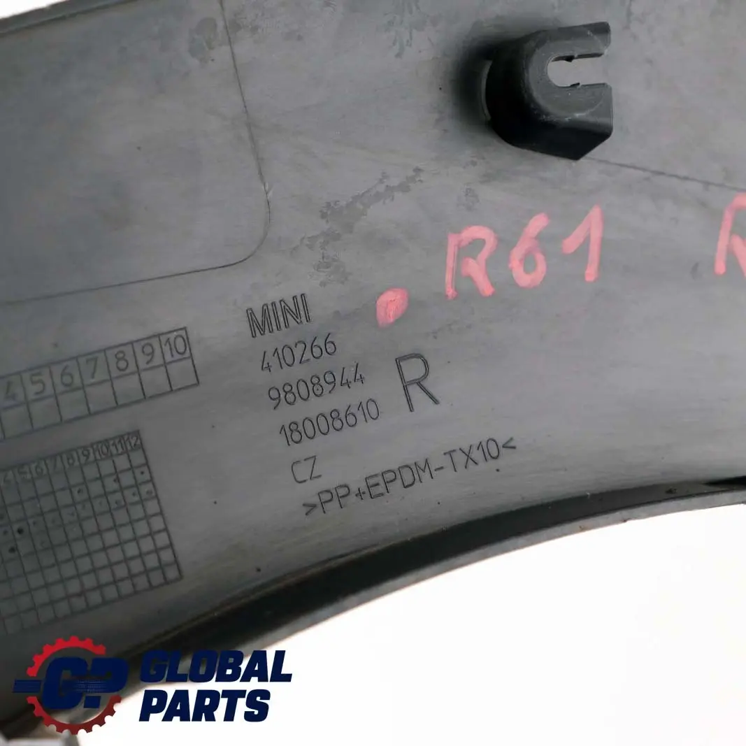 Mini Paceman R61 Pannello Copertura Passaruota Posteriore Destro Nero - SKU 9808944 - Numero di parte 9808944