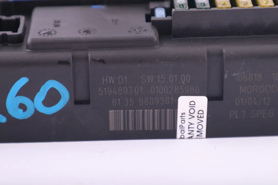 High PL3 SPEG H6 Fuse Distribution Box to Mini Cooper R60 Countryman with Part number 9809381 Mini Cooper R60 Countryman High PL3 SPEG H6 Fuse Distribution Box - SKU 9809381 - Part number 9809381