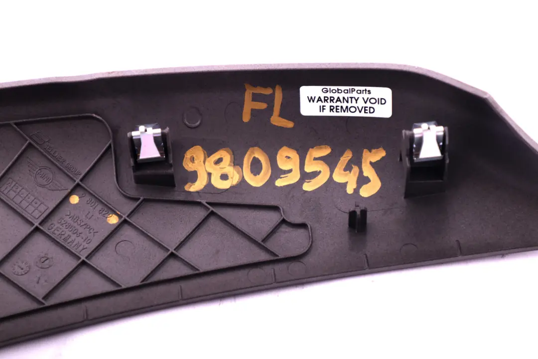 Front Left Center Console Trim Panel Cover Dark Silver para Mini R60 R61 con número de pieza 9809545 Mini R60 R61 Front Left Center Console Trim Panel Cover Dark Silver - SKU 9809545 - Número de pieza 9809545