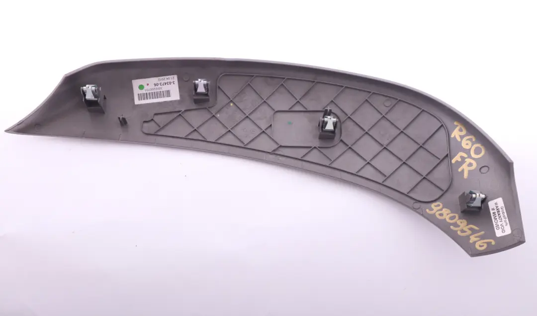 Vorne Rechts Mittelkonsole Trim Panel Abdeckung Dunkel Silber für Mini R60 R61 mit Teilenummer 9809546 Mini R60 R61 Vorne Rechts Mittelkonsole Trim Panel Abdeckung Dunkel Silber - SKU 9809546 - Teilenummer 9809546