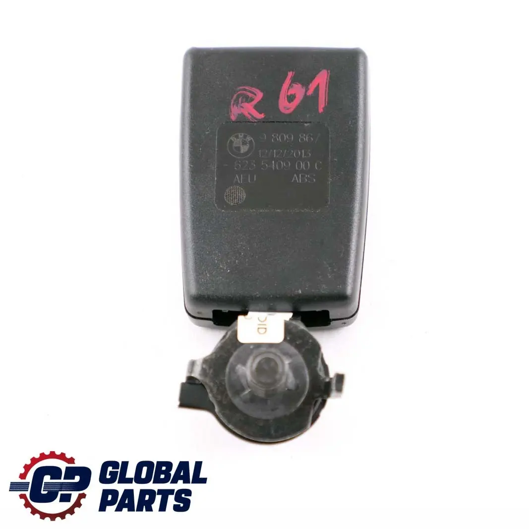 Asiento trasero izquierdo hebilla inferior del cinturón para Mini R61 con número de pieza 9809867 Mini R61 Asiento trasero izquierdo hebilla inferior del cinturón - SKU 9809867 - Número de pieza 9809867