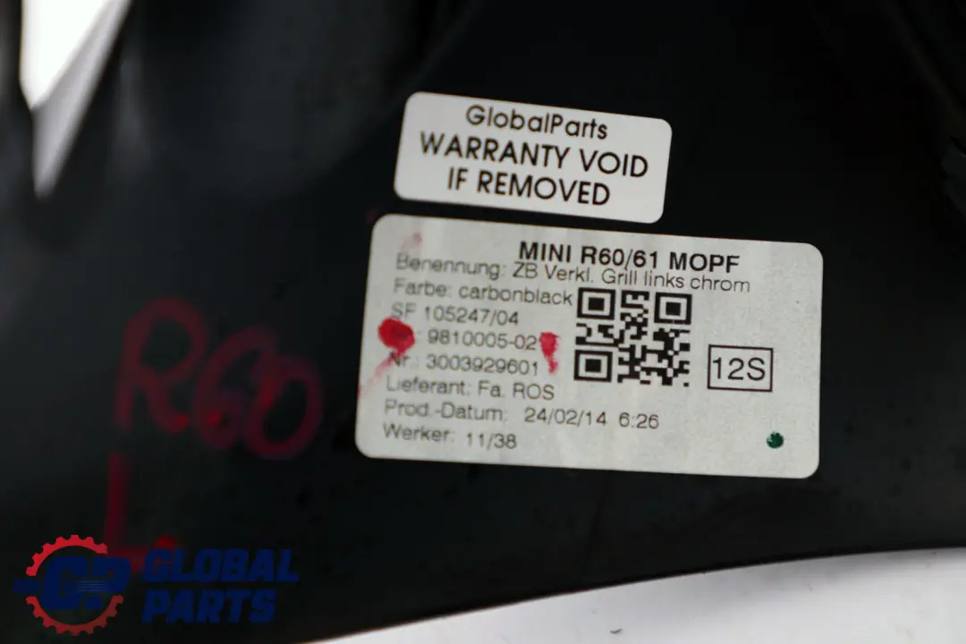 Copertura Bocchetta Aria Cruscotto SX Nero per Mini Cooper Countryman R60 con numero di parte 9810005 Mini Cooper Countryman R60 Copertura Bocchetta Aria Cruscotto SX Nero - SKU 9810005 - Numero di parte 9810005