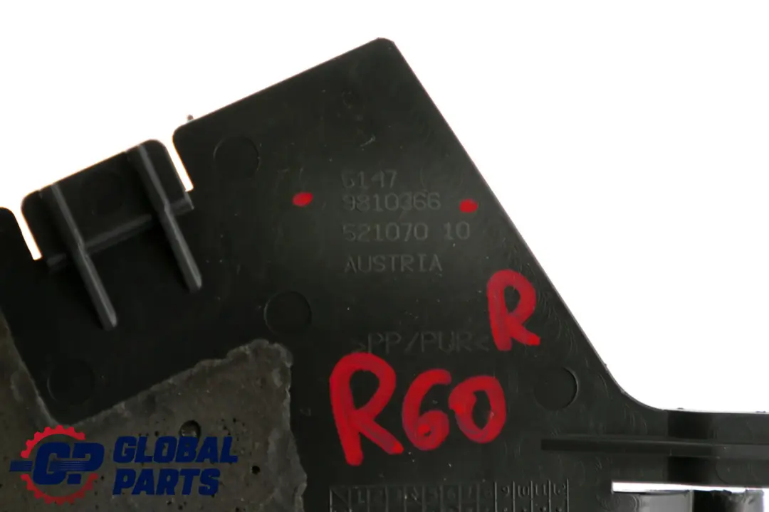 Sound Insulation Rear Right O/S to Mini Countryman R60 with Part number 9810366 Mini Countryman R60 Sound Insulation Rear Right O/S - SKU 9810366 - Part number 9810366