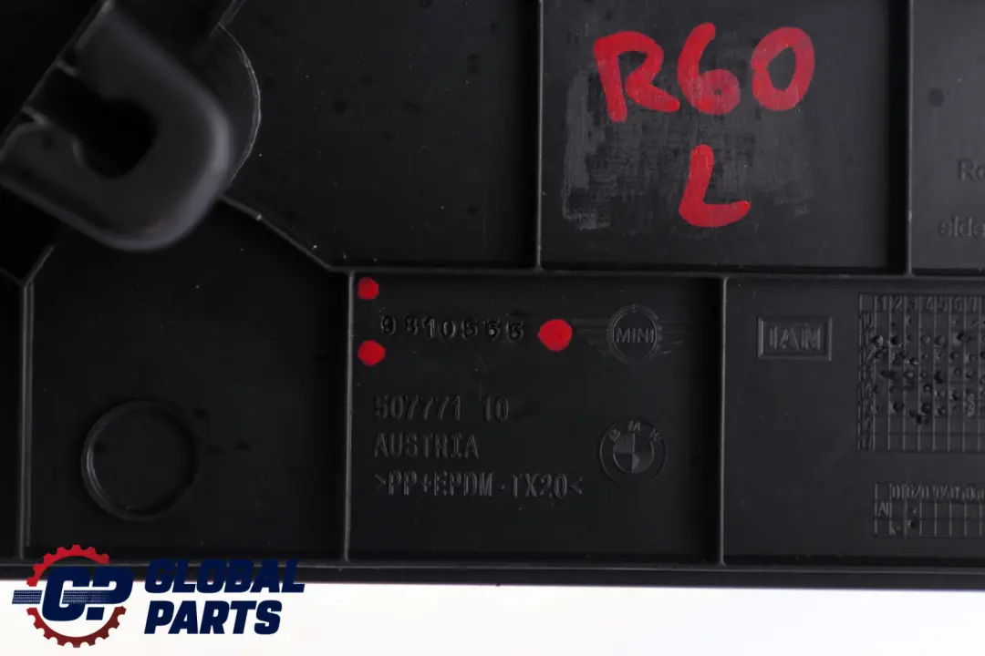 Listwa Nakładka Osłona Progu Lewa do MINI R60 R61 o numerze 9810557 MINI R60 R61 Listwa Nakładka Osłona Progu Lewa - SKU 9810555 - Numer Części 9810557