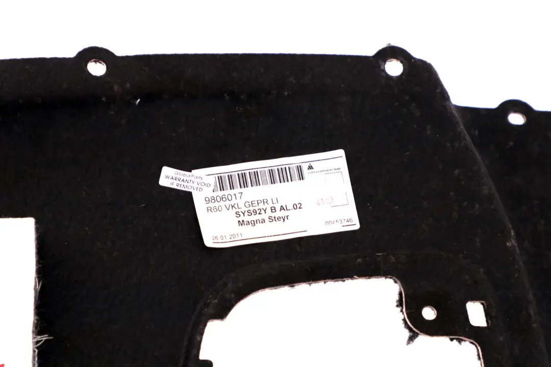 Mini Countryman R60 Left N/S Boot Trunk Luggage Trim Panel Cover - SKU 9810911-2 - Part number 9810911