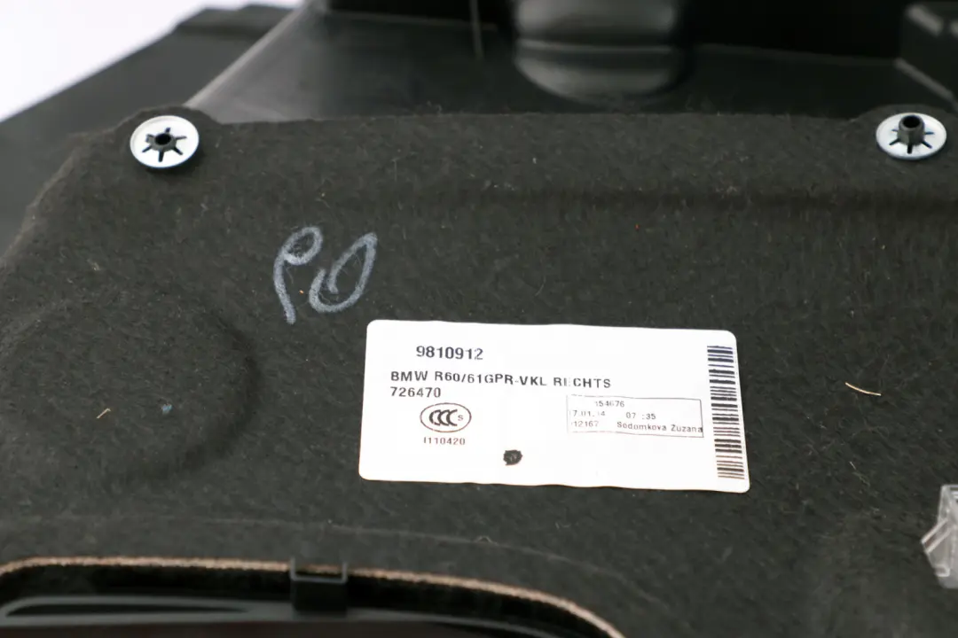 MINI Countryman R60 Boczek obudowa bagażnika prawa - SKU 9810912 - Numer Części 9810912