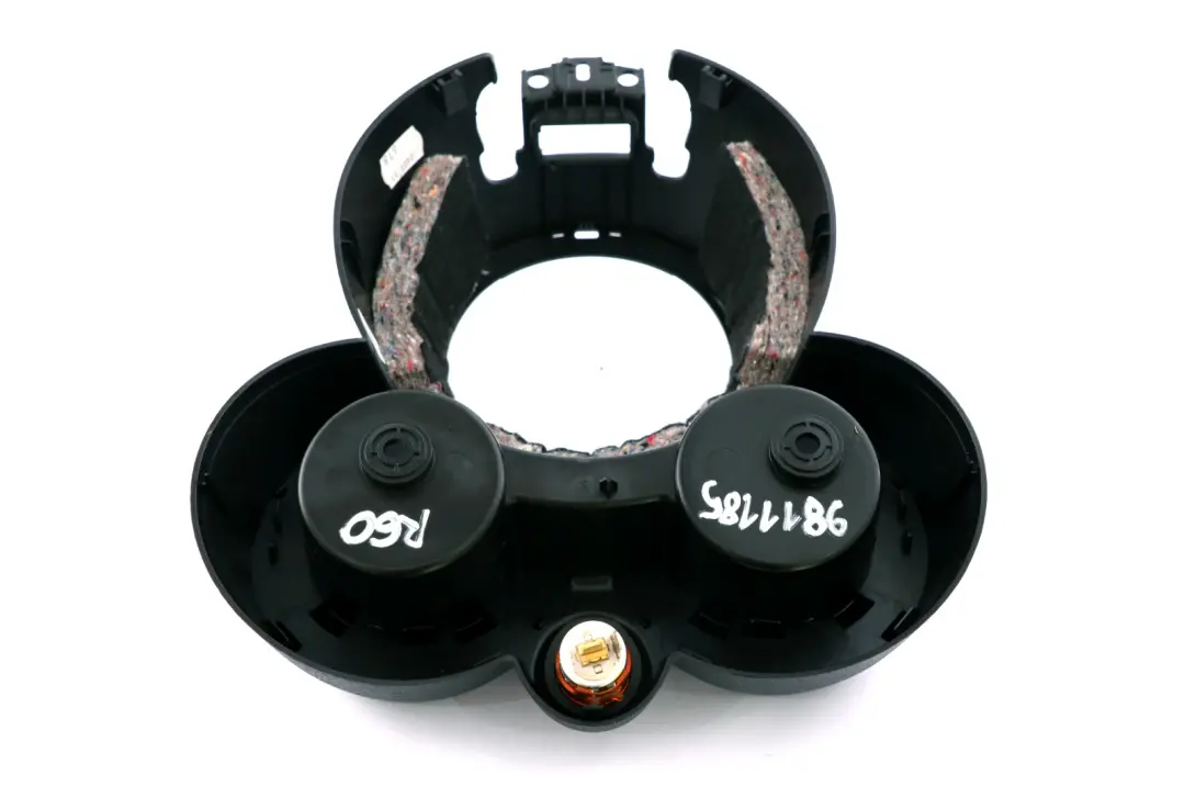 Consola Central Panel Delantero Tapa Negro para Mini Cooper R60 R61 con número de pieza 9811185 Mini Cooper R60 R61 Consola Central Panel Delantero Tapa Negro - SKU 9811185 - Número de pieza 9811185