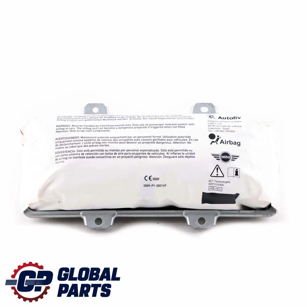 Front Airbag Mini R60 R61 Passenger Dashboard to with Part number 9811196 Front Airbag Mini R60 R61 Passenger Dashboard - SKU 9811196 - Part number 9811196