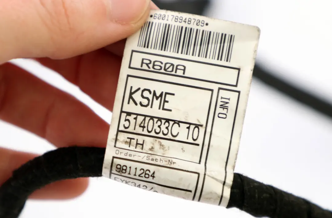 Left Right N/O/S Wiring Harness Door Loom to Mini Cooper R60 Rear with Part number 9811264 Mini Cooper R60 Rear Left Right N/O/S Wiring Harness Door Loom - SKU 9811264 - Part number 9811264