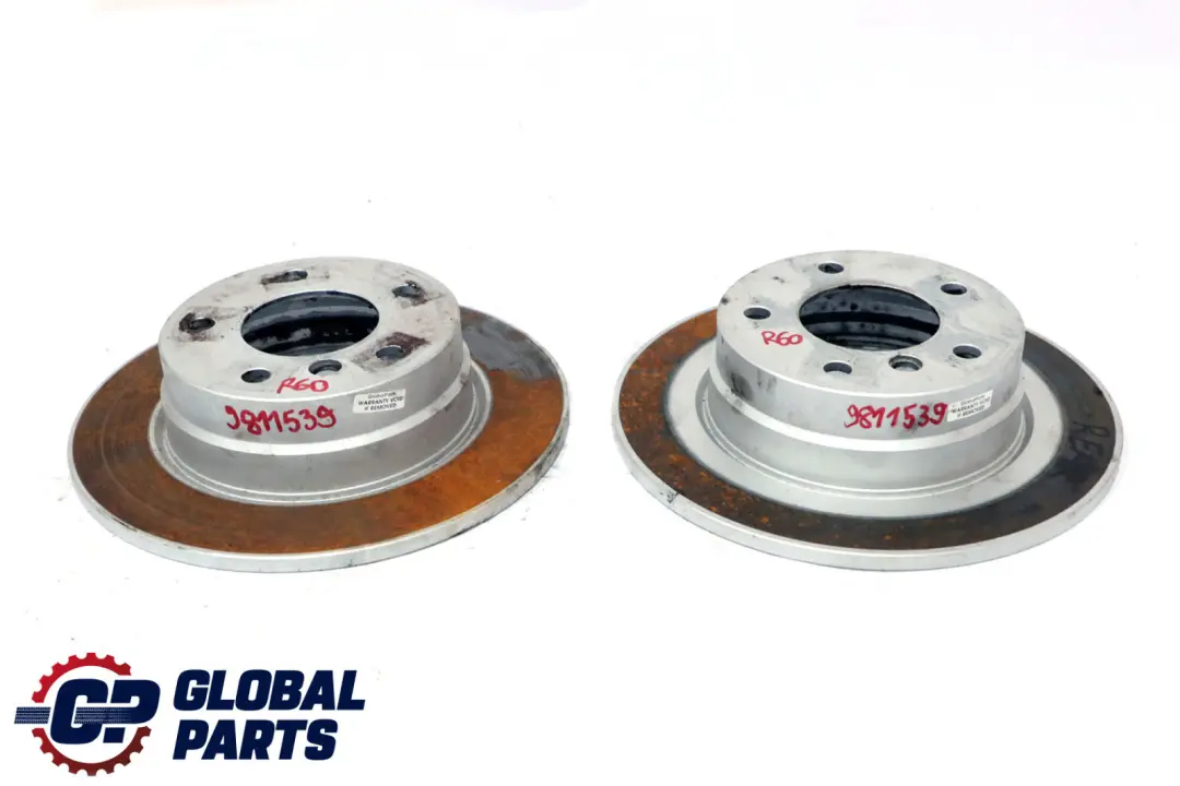 Brake Disc Set 280X10 to Mini Countryman Paceman R60 R61 Rear Wheel with Part number 9811539 Mini Countryman Paceman R60 R61 Rear Wheel Brake Disc Set 280X10 - SKU 9811539 - Part number 9811539