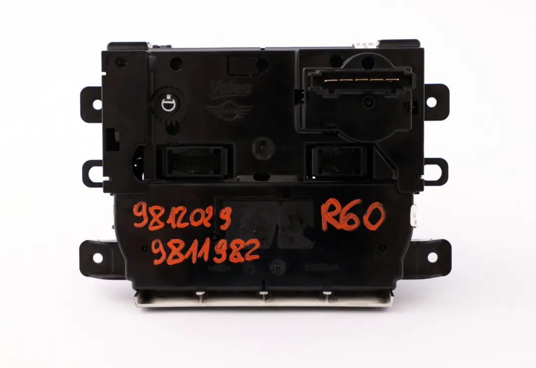 condizionata riscaldatore interruttore unità controllo per Mini Cooper R60 R61 aria con numero di parte 9812029 Mini Cooper R60 R61 aria condizionata riscaldatore interruttore unità controllo - SKU 9812029 - Numero di parte 9812029