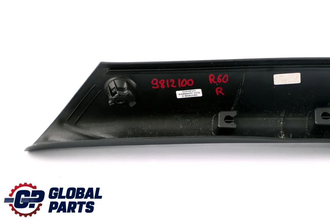 Columna A Recubrimiento Tapa Derecha Carbono Negro 9812096 para Mini Cooper R60 R61 con número de pieza 9812100 Mini Cooper R60 R61 Columna A Recubrimiento Tapa Derecha Carbono Negro 9812096 - SKU 9812100 - Número de pieza 9812100