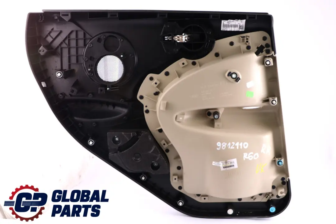 Right O/S Door Card Trim Panel Polar Beige Black to BMW Mini Countryman R60 Rear with Part number 9812110 BMW Mini Countryman R60 Rear Right O/S Door Card Trim Panel Polar Beige Black - SKU 9812110 - Part number 9812110