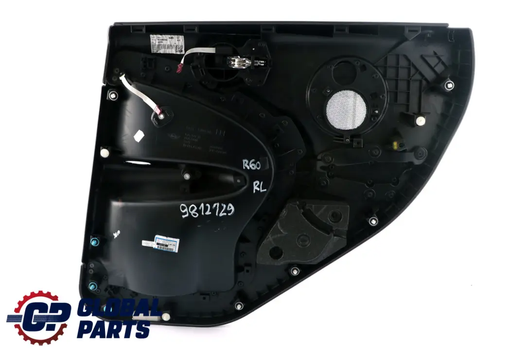 Left N/S Door Card Trim Panel Carbon Black Silver to BMW Mini Countryman R60 Rear with Part number 9812129 BMW Mini Countryman R60 Rear Left N/S Door Card Trim Panel Carbon Black Silver - SKU 9812129 - Part number 9812129