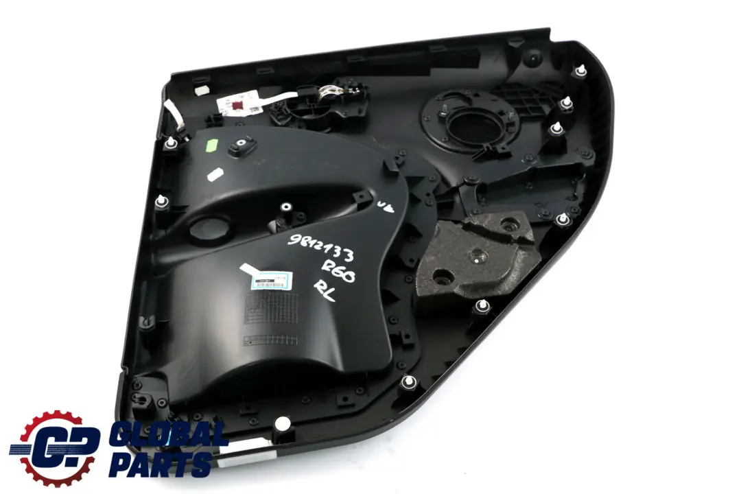 Left Door Card Trim Panel Black para Mini Countryman R60 Rear con número de pieza 9812133 Mini Countryman R60 Rear Left Door Card Trim Panel Black - SKU 9812133 - Número de pieza 9812133