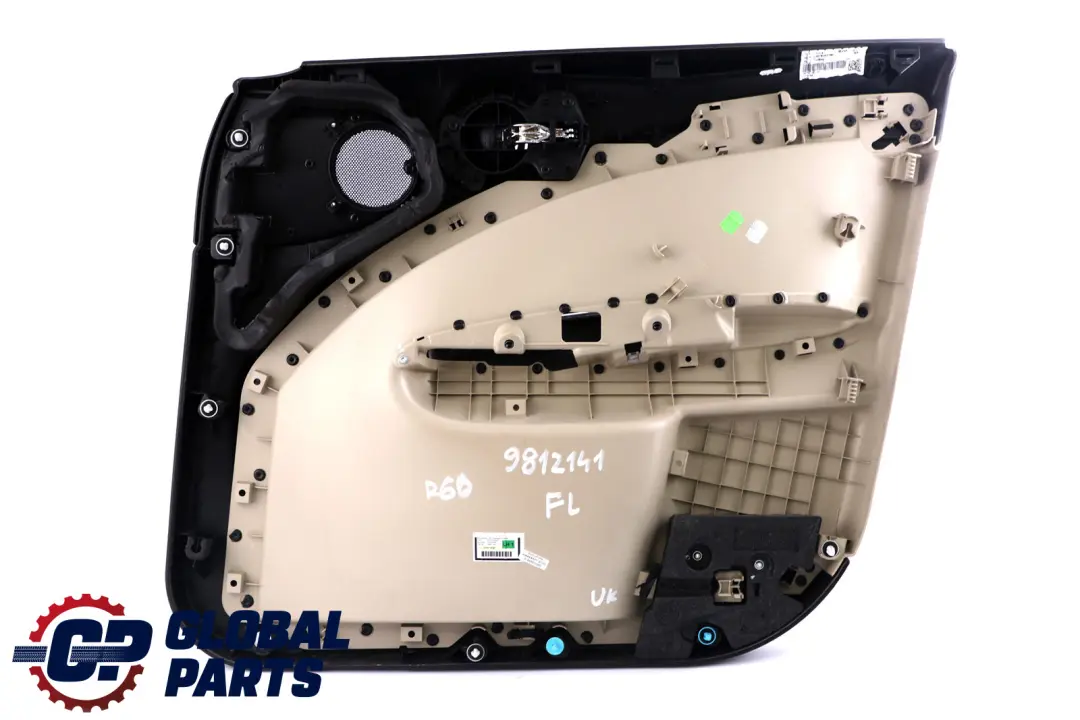 Vordere Linke Tür Karte Trim Panel Polar Beige Schwarz für Mini Countryman R60 mit Teilenummer 9812141 Mini Countryman R60 Vordere Linke Tür Karte Trim Panel Polar Beige Schwarz - SKU 9812141 - Teilenummer 9812141