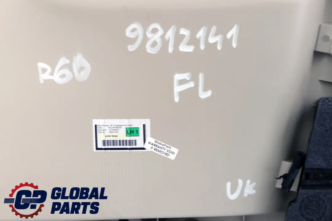 Mini Countryman R60 Front Left N/S Door Card Trim Panel Polar Beige Black - SKU 9812141 - Part number 9812141