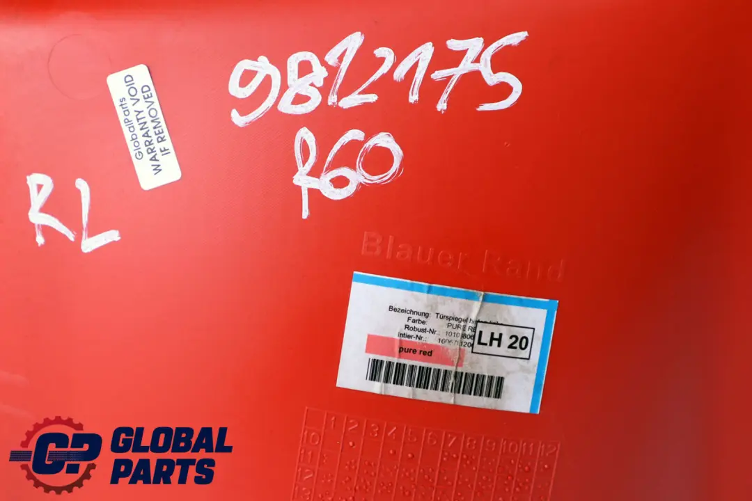 Mini Countryman R60 Rear Left N/S Door Card Panel Carbon Black Pure Red - SKU 9812175 - Part number 9812175