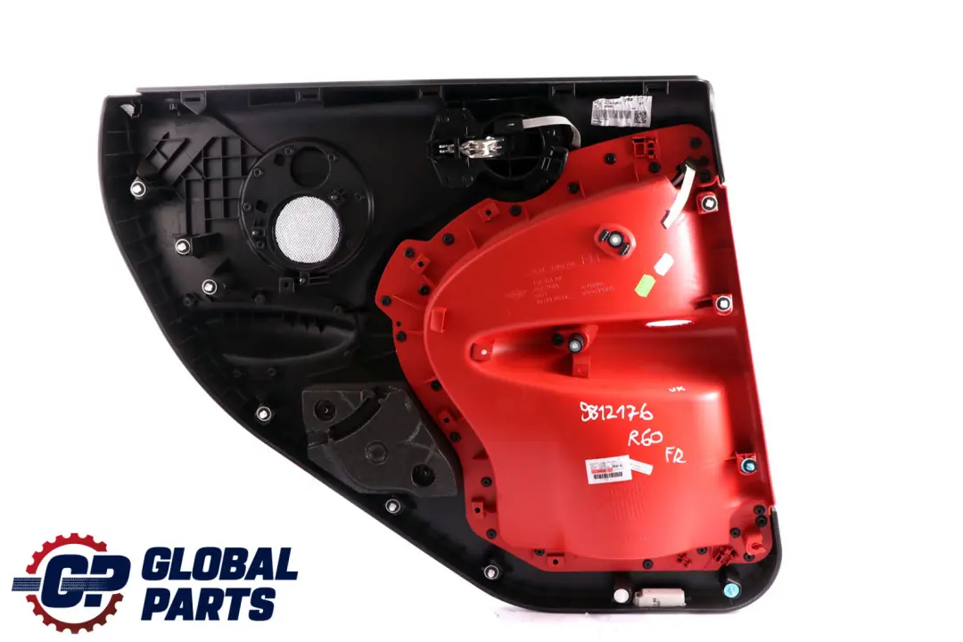 Mini Countryman R60 Rear Right O/S Door Card Panel Carbon Black Pure Red - SKU 9812176 - Part number 9812176