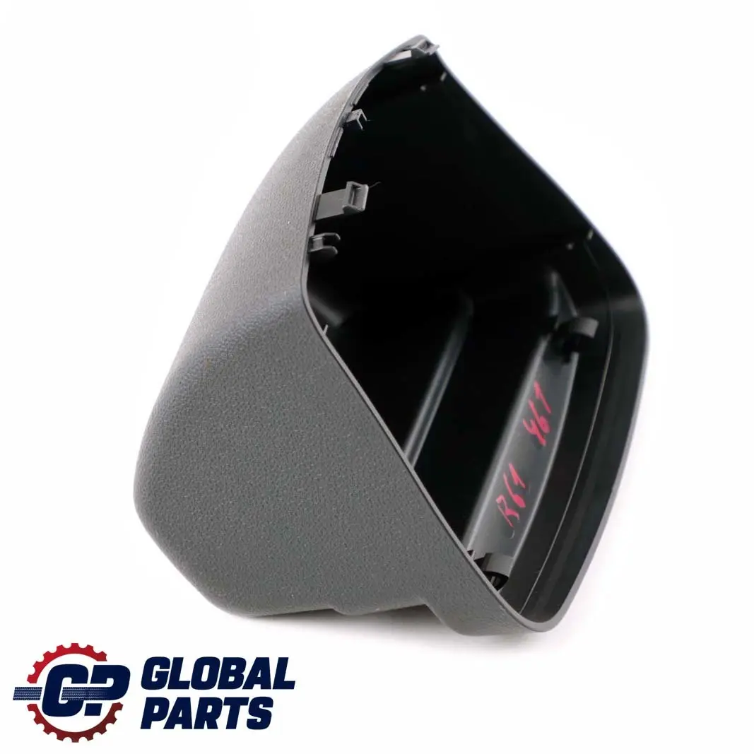 Consola Central Tapa Final Recorte Trasero Negro para Mini Paceman R61 con número de pieza 9812461 Mini Paceman R61 Consola Central Tapa Final Recorte Trasero Negro - SKU 9812461 - Número de pieza 9812461