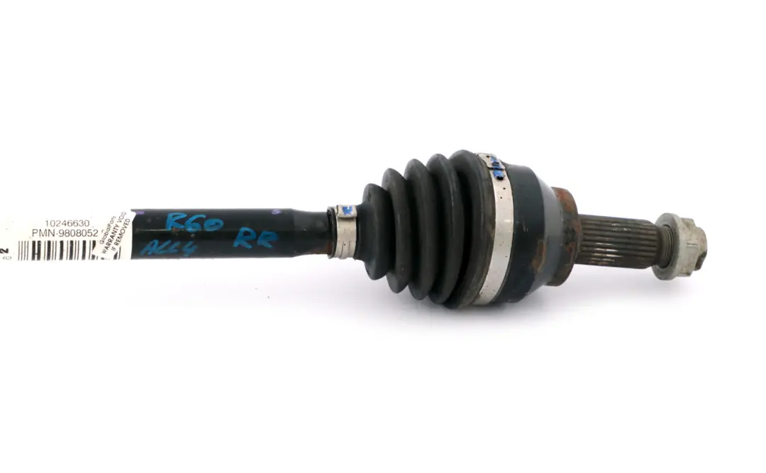 Driveshaft Output Shaft Rear Right O/S to Mini Cooper ALL4 R60 R61 with Part number 9808052 Mini Cooper ALL4 R60 R61 Driveshaft Output Shaft Rear Right O/S - SKU 9813708 - Part number 9808052