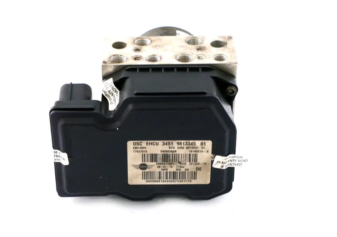 DSC Hydro Braking Unit Pump Module 9813345 9813347 to BMW Mini Cooper ALL4 R60 R61 with Part number 9813831 BMW Mini Cooper ALL4 R60 R61 DSC Hydro Braking Unit Pump Module 9813345 9813347 - SKU 9813831 - Part number 9813831