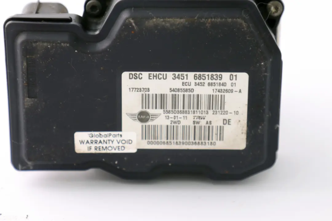 DSC Pumpe Hydroaggregat Steuergerät 6851839 6851840 para Mini Cooper R56 LCI R60 con número de pieza 9813836 Mini Cooper R56 LCI R60 DSC Pumpe Hydroaggregat Steuergerät 6851839 6851840 - SKU 9813836-2 - Número de pieza 9813836