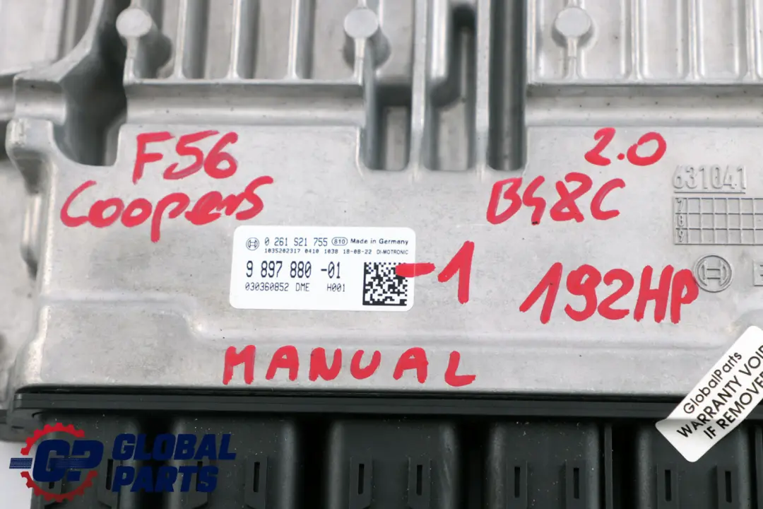 BMW Mini Cooper S F55 F56 B48C 192HP Petrol Engine ECU Kit DME BDC + Key - SKU 9897880-1 - Part number 9897880