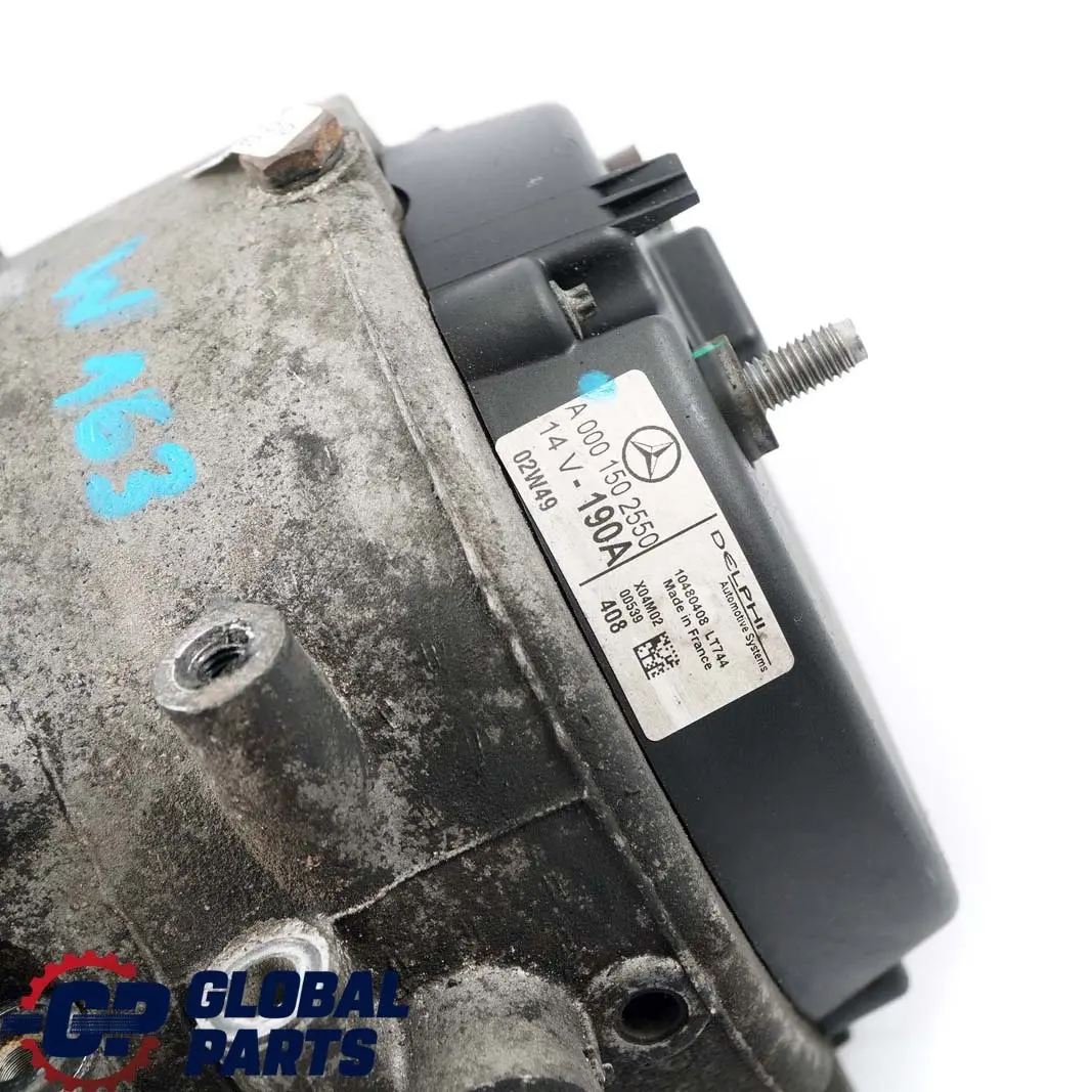 Alternador Generador para Mercedes W163 con número de pieza A0001502550 Mercedes W163 Alternador Generador - SKU A0001502550 - Número de pieza A0001502550