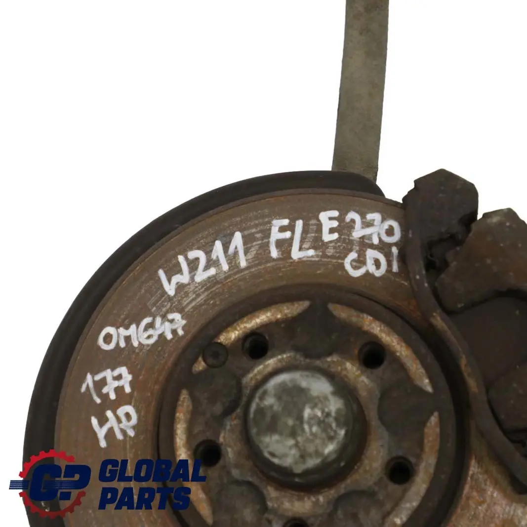 Mercedes-Benz W211 E 270 CDI Support de Roue Moyeu Etrier de Frein avant Gauche pour à propos du numéro de pièce A0003301007 Mercedes-Benz W211 E 270 CDI Support de Roue Moyeu Etrier de Frein avant Gauche - SKU A0003301007 - Numéro de pièce A0003301007