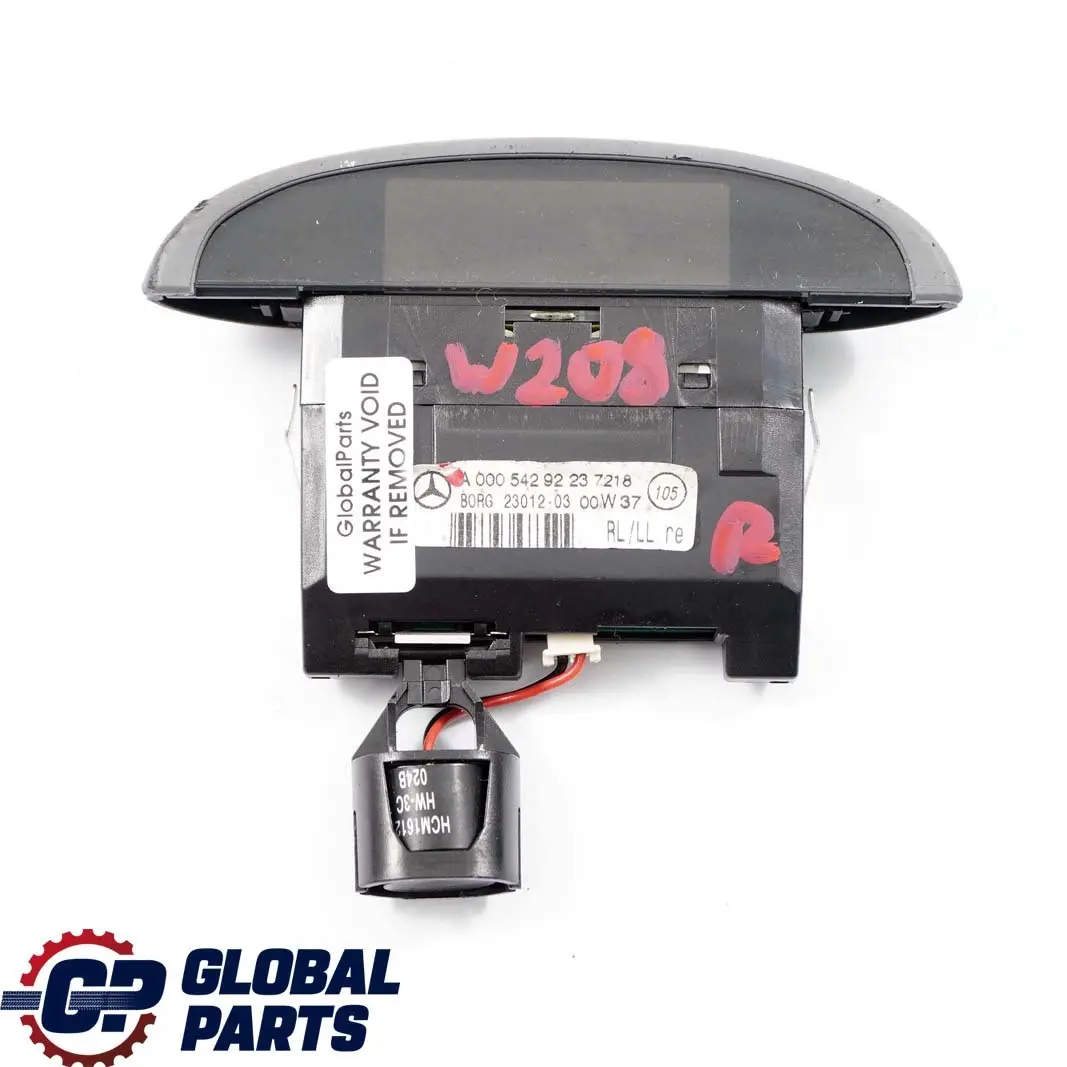 W208 Destra O/S Sistema Parcheggio Avviso Schermo Display per Mercedes C Clk W202 con numero di parte A0005429223 Mercedes C Clk W202 W208 Destra O/S Sistema Parcheggio Avviso Schermo Display - SKU A0005429223 - Numero di parte A0005429223