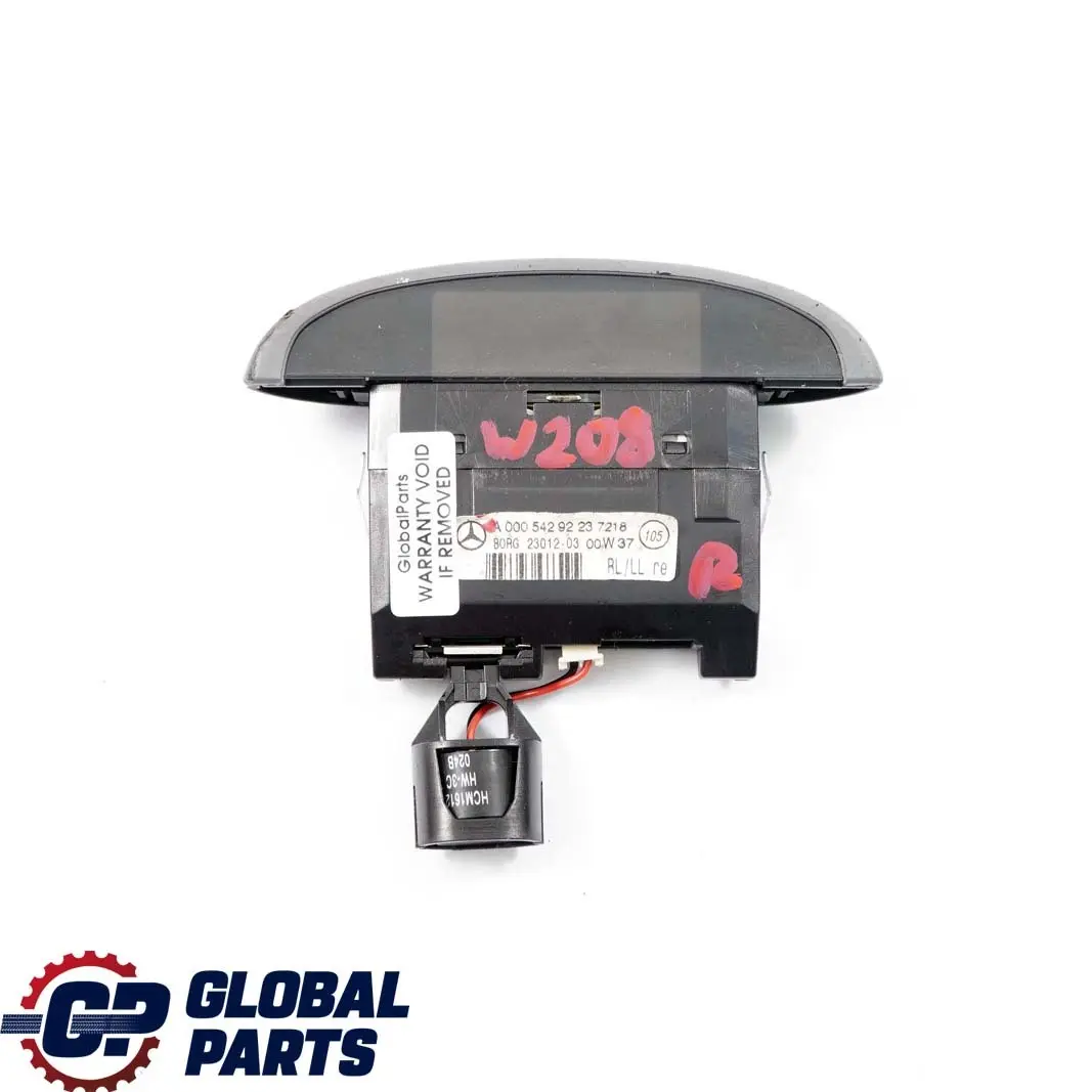 W208 Destra O/S Sistema Parcheggio Avviso Schermo Display per Mercedes C Clk W202 con numero di parte A0005429223 Mercedes C Clk W202 W208 Destra O/S Sistema Parcheggio Avviso Schermo Display - SKU A0005429223 - Numero di parte A0005429223