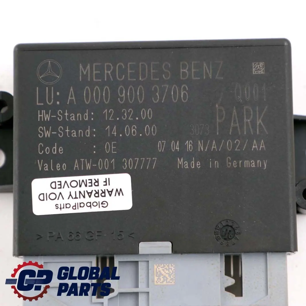  Mercedes-Benz W207 W212 Parktronic Parking Control Unit Module - SKU A0009003706 - Numéro de pièce A0009003706