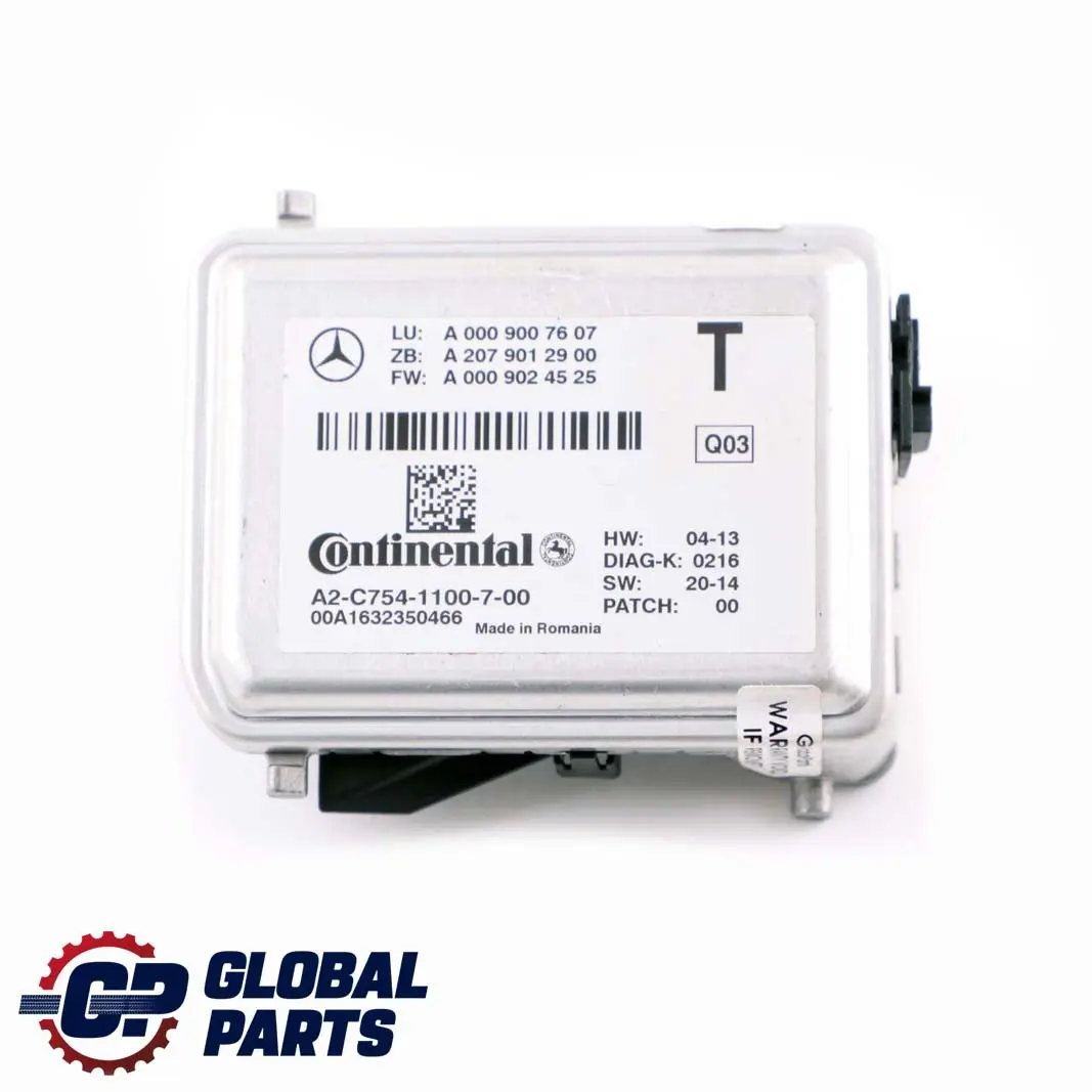  Mercedes-Benz W207 W212 Pare-brise avant Caméra d'aide maintien de trajectoire - SKU A0009007607 - Numéro de pièce A0009007607