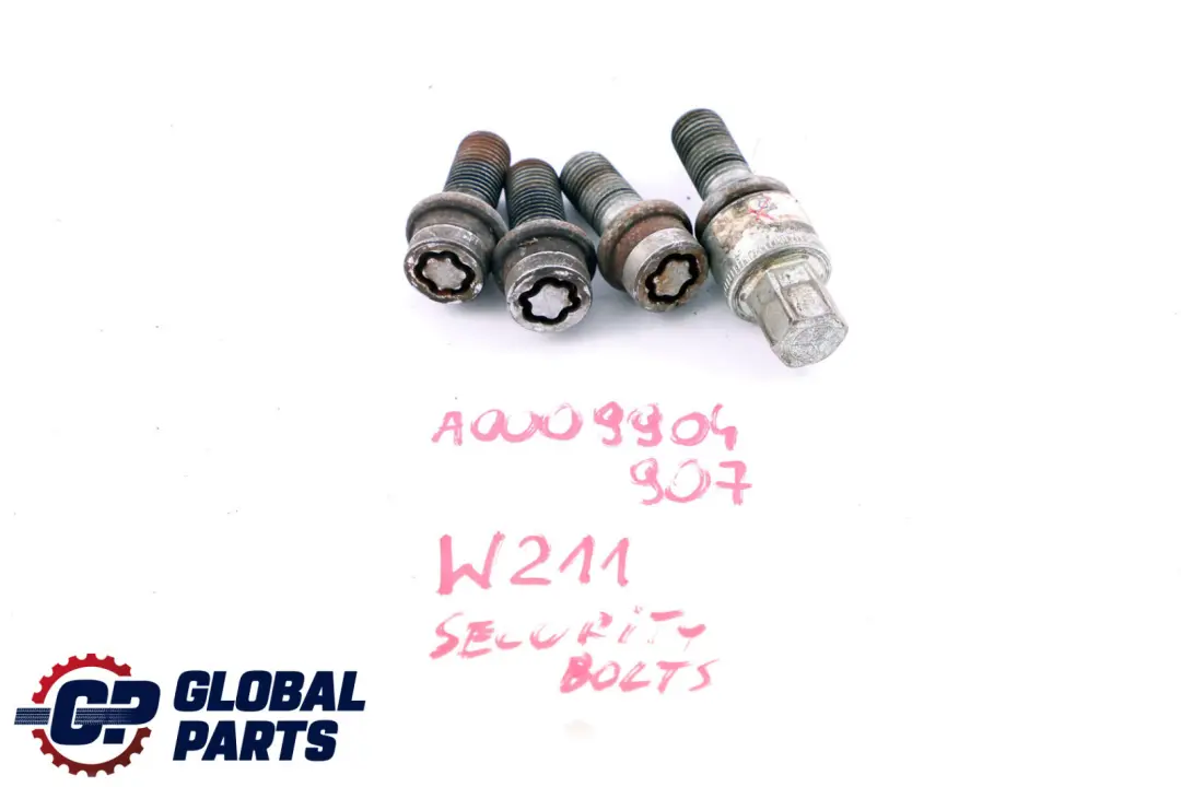 Mercedes-Benz A C E Class W169 W204 W211 Wheel Bolts Rear Front Set to with Part number A0009904907 Mercedes-Benz A C E Class W169 W204 W211 Wheel Bolts Rear Front Set - SKU A0009904907 - Part number A0009904907