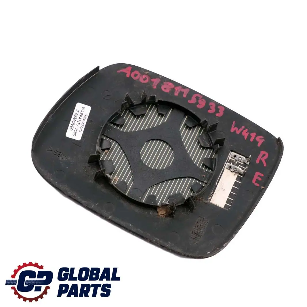 Mercedes-Benz Vaneo W414 Right O/S Heated Door Wing Mirror Glass to with Part number A0018115933 Mercedes-Benz Vaneo W414 Right O/S Heated Door Wing Mirror Glass - SKU A0018115933 - Part number A0018115933