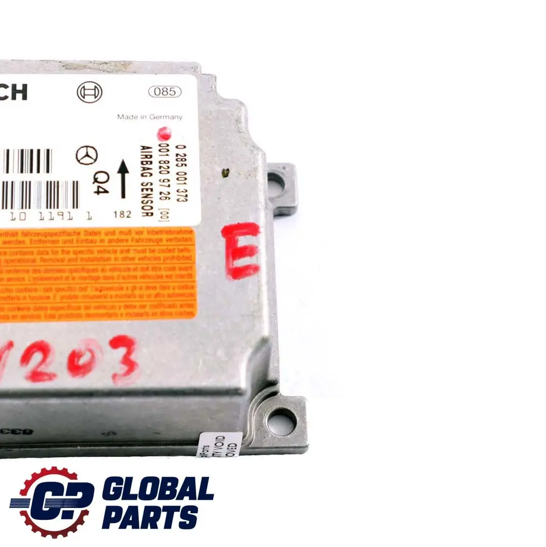 Mercedes W203 W209 Airbag Unidad de Control Módulo ECU - SKU A0018209726 - Número de pieza A0018209726