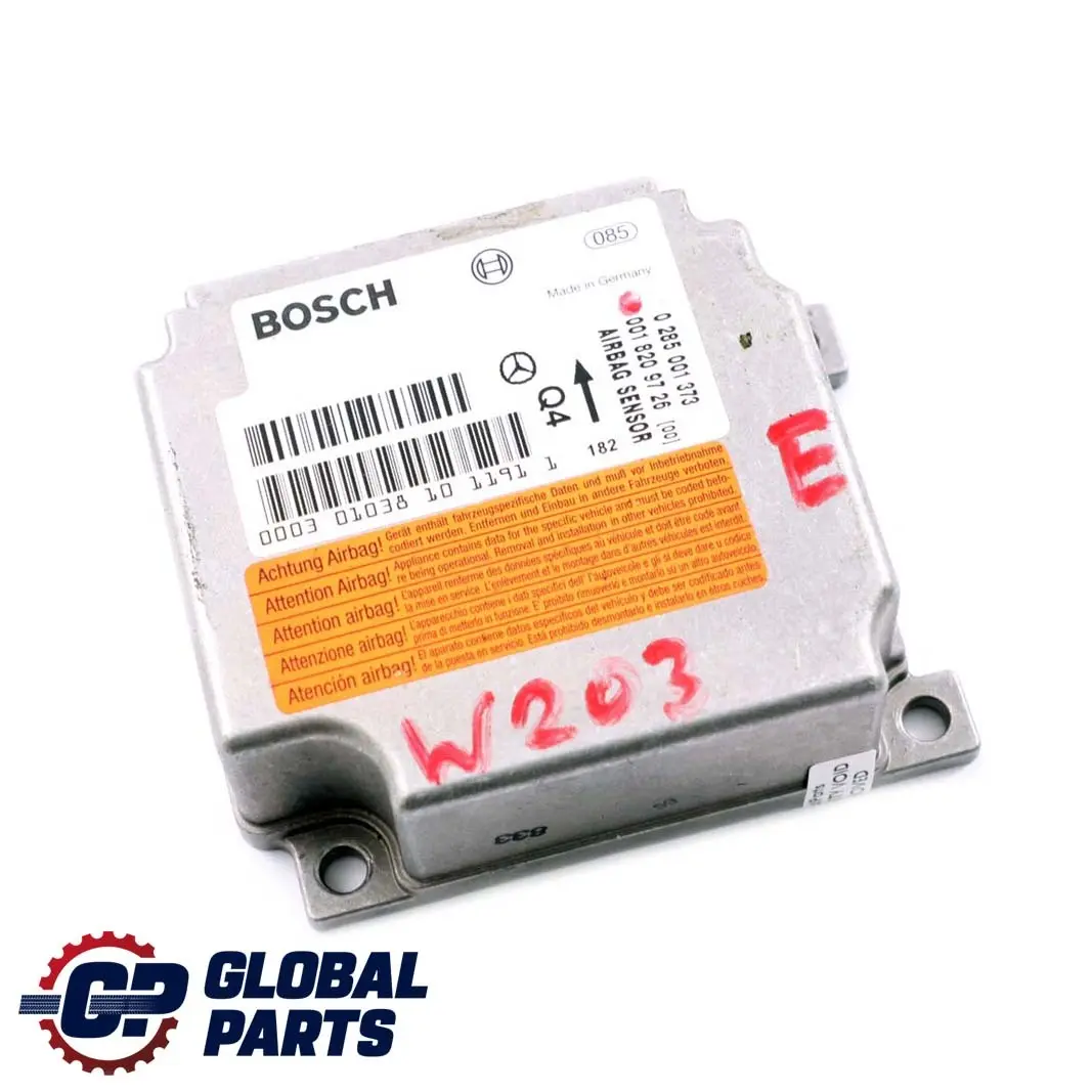 Module de contrôle de l'airbag ECU pour Mercedes W203 W209 à propos du numéro de pièce A0018209726 Mercedes W203 W209 Module de contrôle de l'airbag ECU - SKU A0018209726 - Numéro de pièce A0018209726