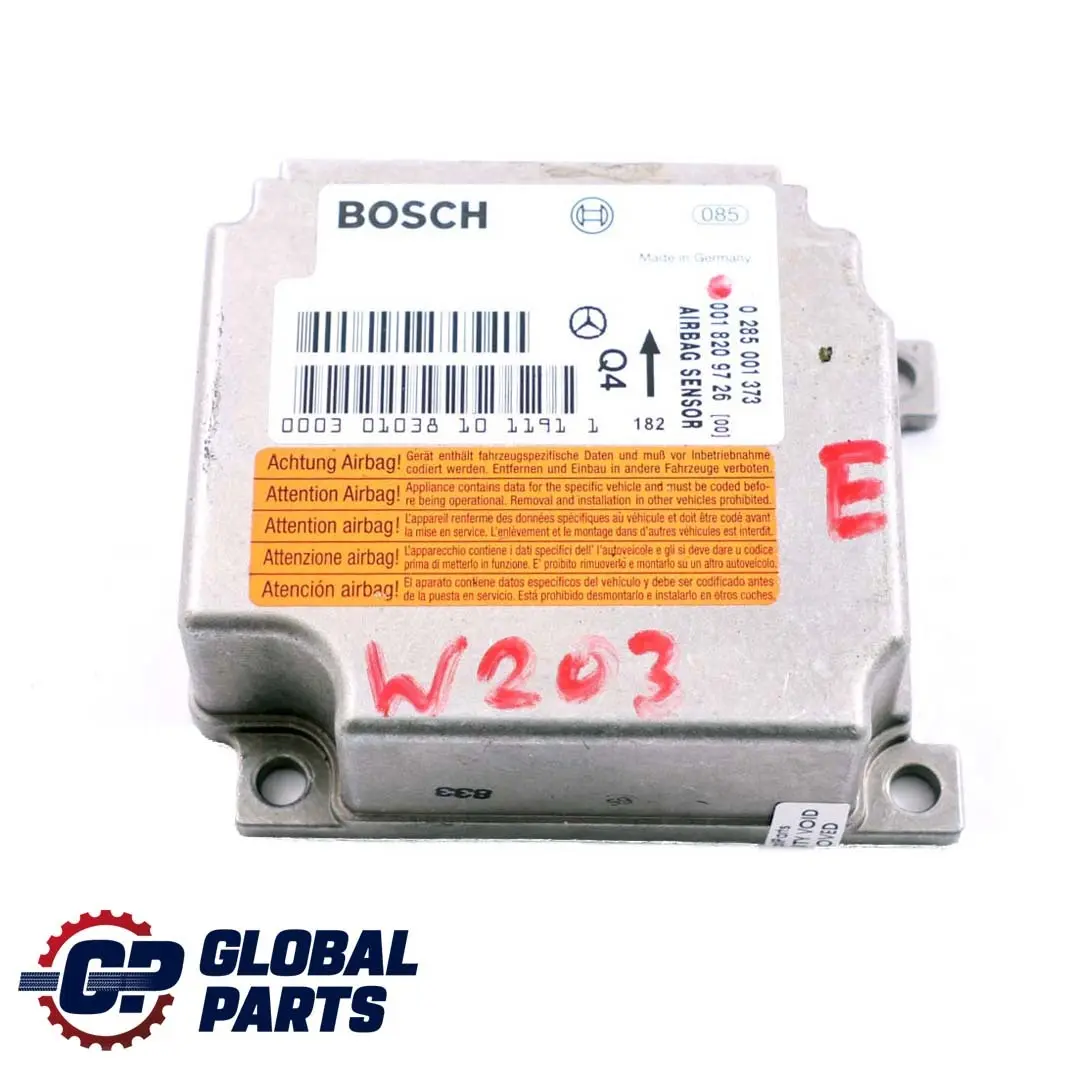  Mercedes-Benz C CLK Class W203 W209 Airbag Control Unit Module ECU - SKU A0018209726 - Part number A0018209726
