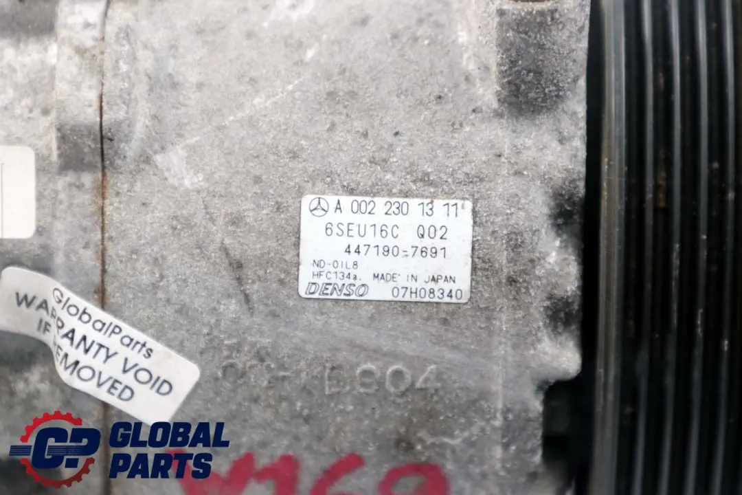  Compressor Mercedes Benz A B W169 W245 Petrol Air Conditioning - SKU A0022301311 - Part number A0022301311