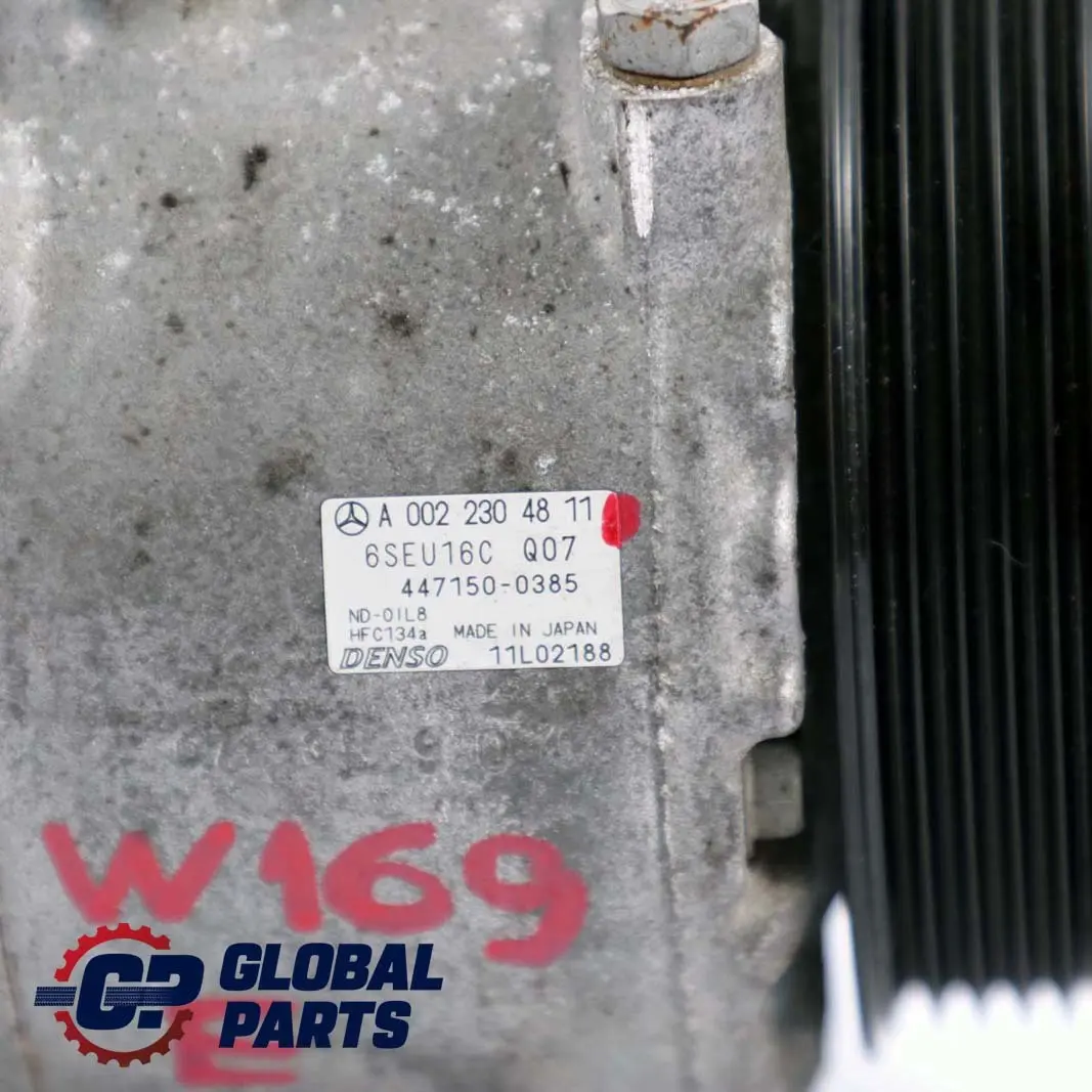 Mercedes-Benz W169 W245 Pompe Compresseur Climatisation pour à propos du numéro de pièce A0022304811 Mercedes-Benz W169 W245 Pompe Compresseur Climatisation - SKU A0022304811 - Numéro de pièce A0022304811