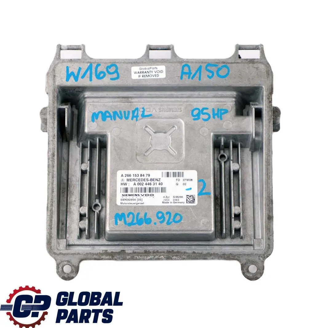 Mercedes W169 A150 W245 B150 Engine Control ECU Kit + Key Manual - SKU A0024463140-1 - Part number A0024463140