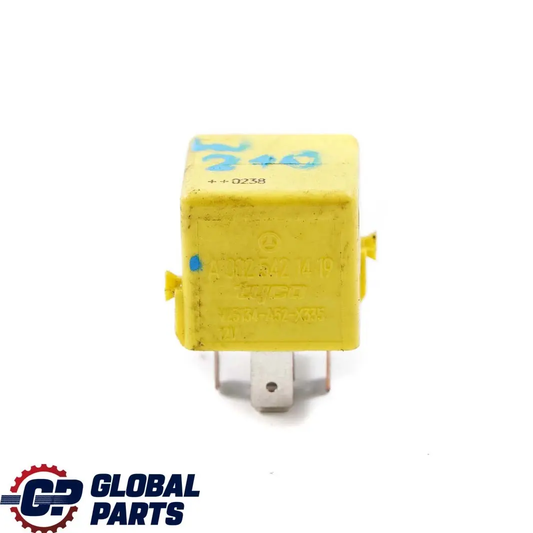 Mercedes A C E M W163 W169 W203 W210 Relay 5-Pin Yellow TYCO - SKU A0025421419 - Part number A0025421419