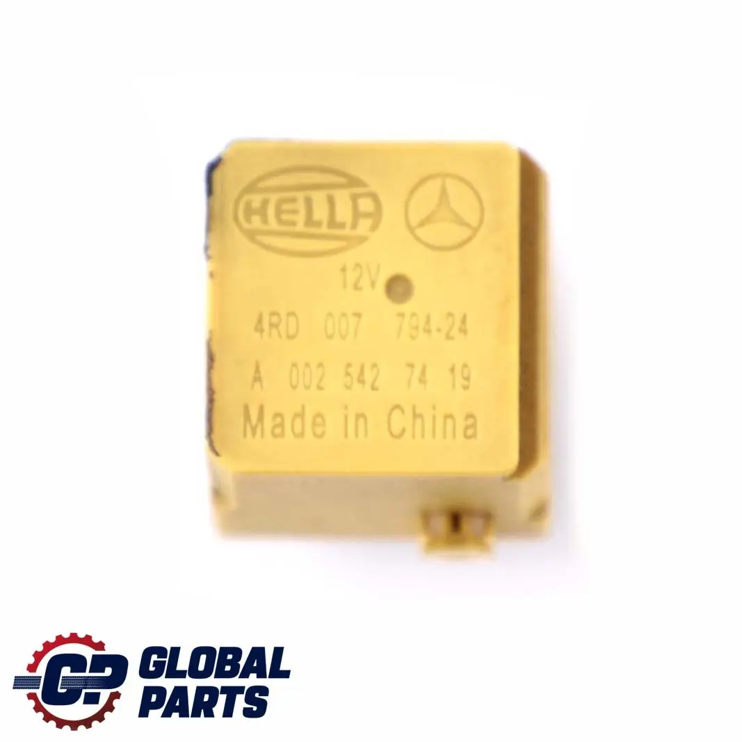  Mercedes-Benz W169 W245 W210 W163 Relé 5 polos Amarillo Hella - SKU A0025427419 - Número de pieza A0025427419