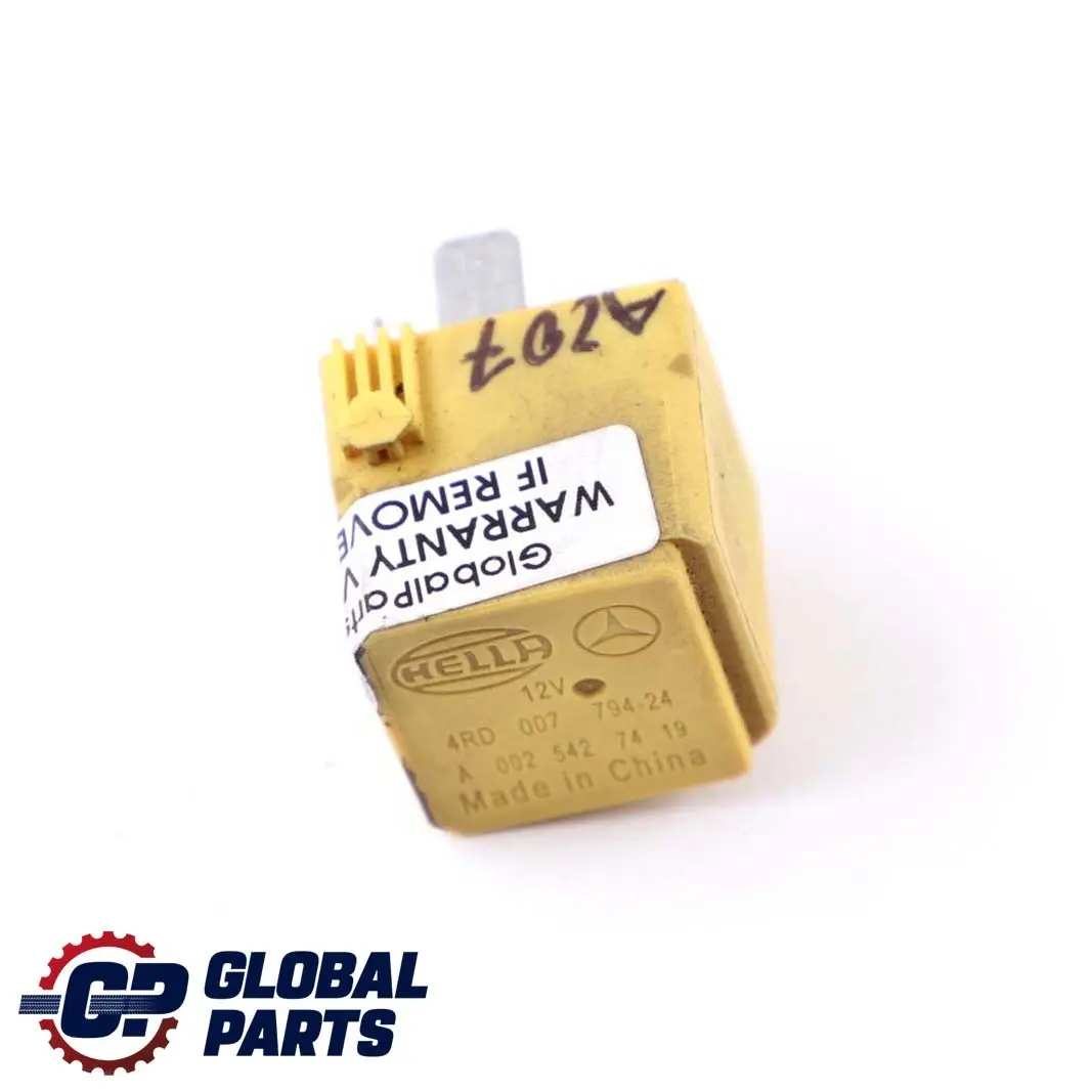  Mercedes-Benz W169 W245 W210 W163 Relé 5 polos Amarillo Hella - SKU A0025427419 - Número de pieza A0025427419