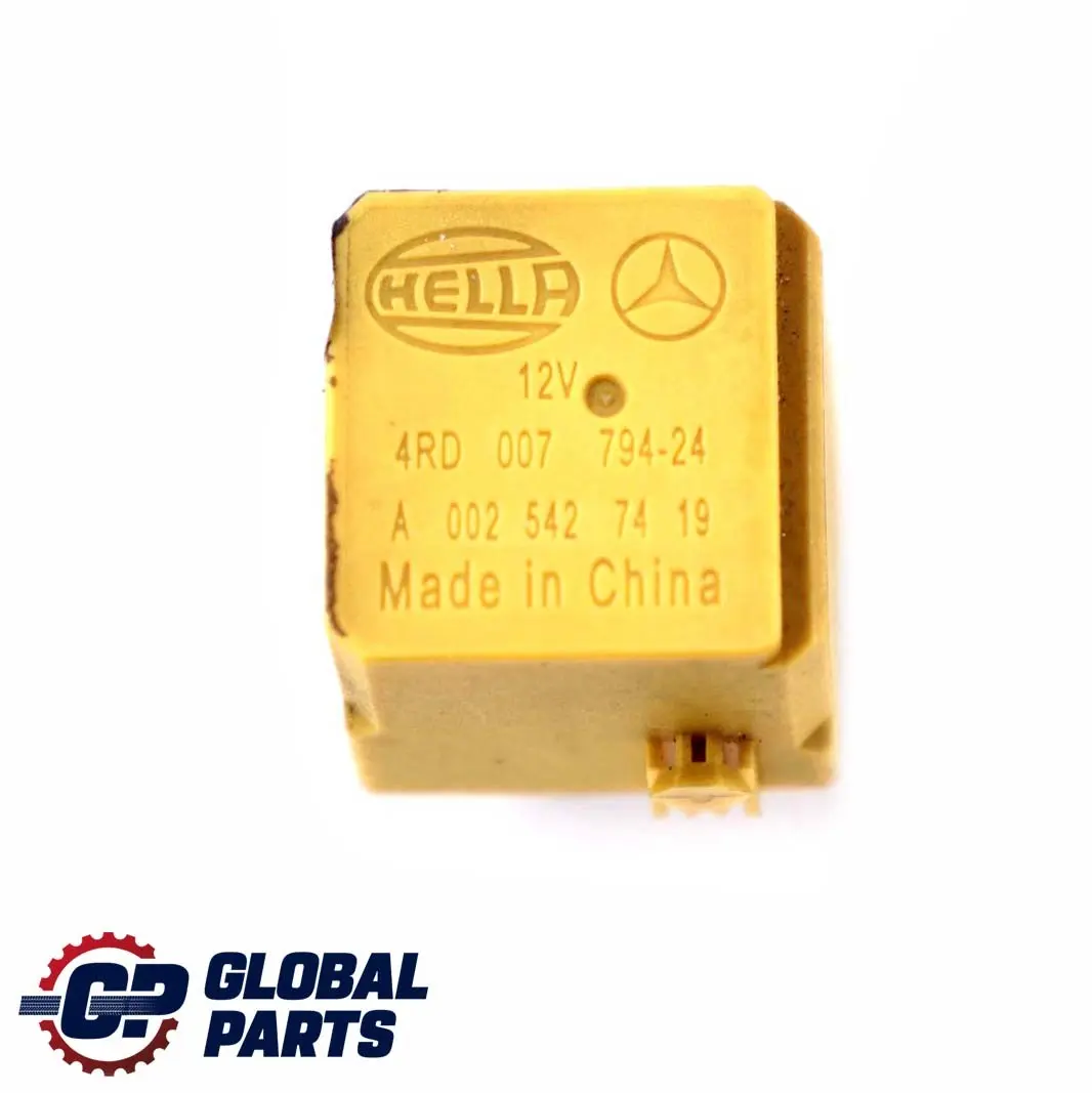Mercedes W169 W245 W210 W163 Przekaźnik 5-pinowy Żółty Hella - SKU A0025427419 - Numer Części A0025427419